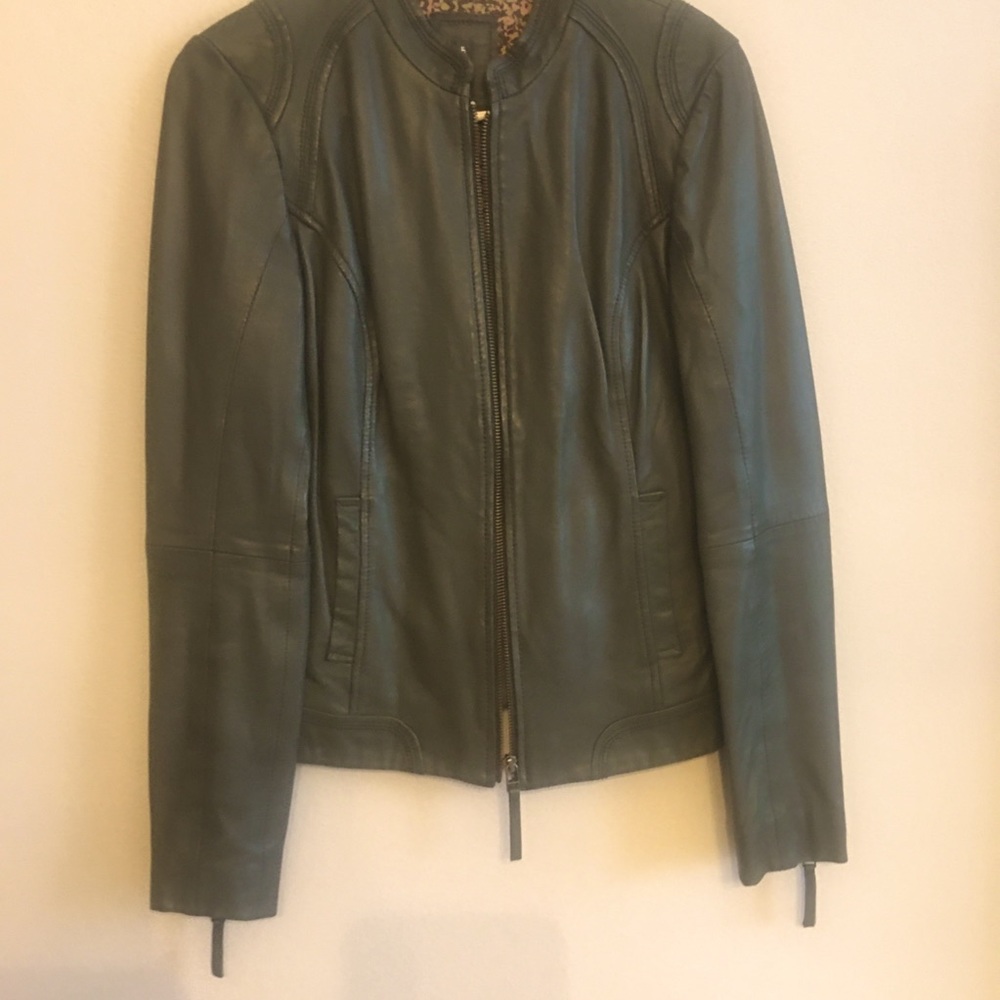 Leather jacket, size:34, in good condition